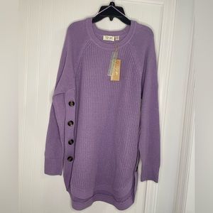 Last one! NWT RD Style Purple knit sweater crew neck pullover
